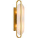 Julius 2 Light 6 inch White and Antique Brass ADA Sconce Wall Light