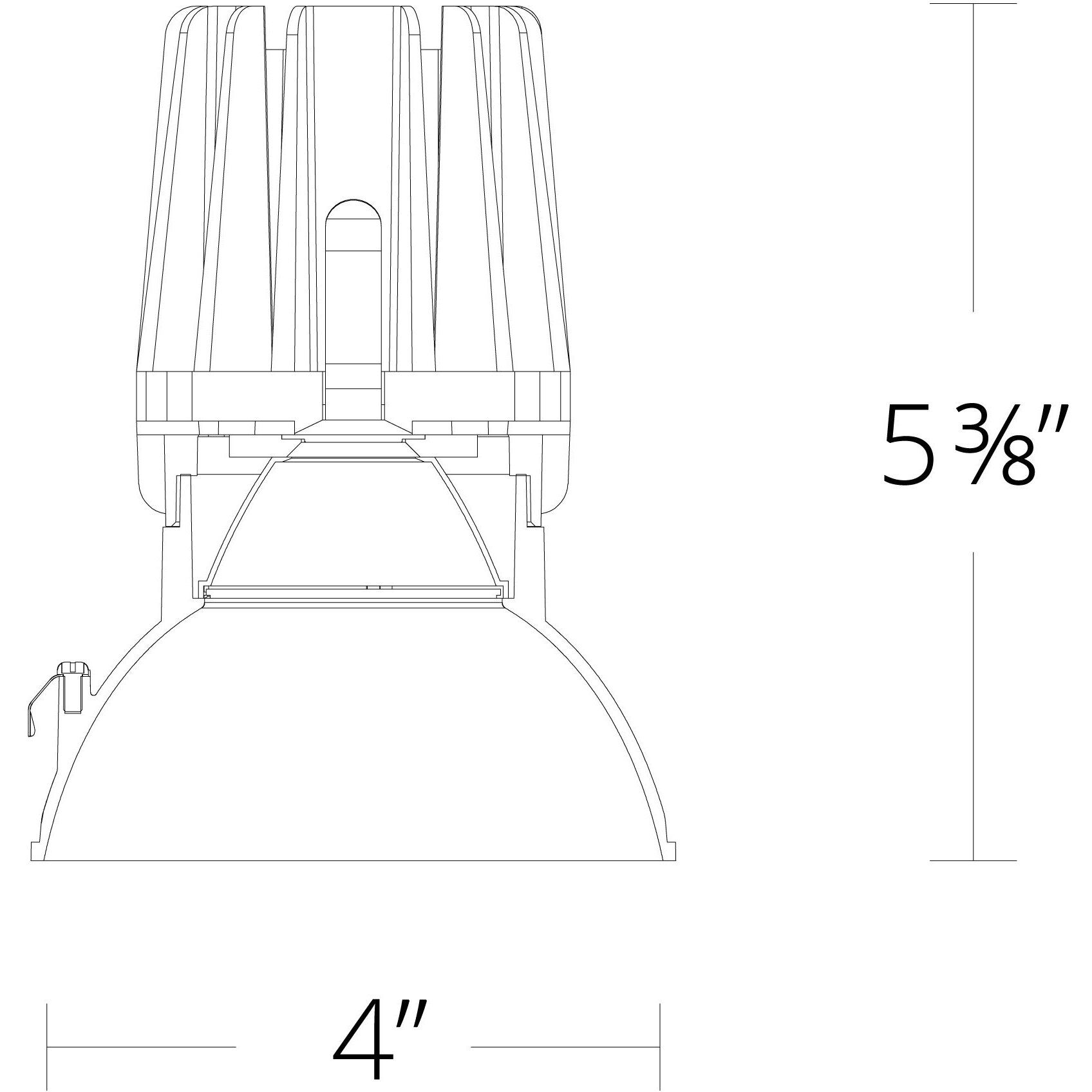 FQ Integrated LED White Recessed Trim in 1800-3000K, 4" LED