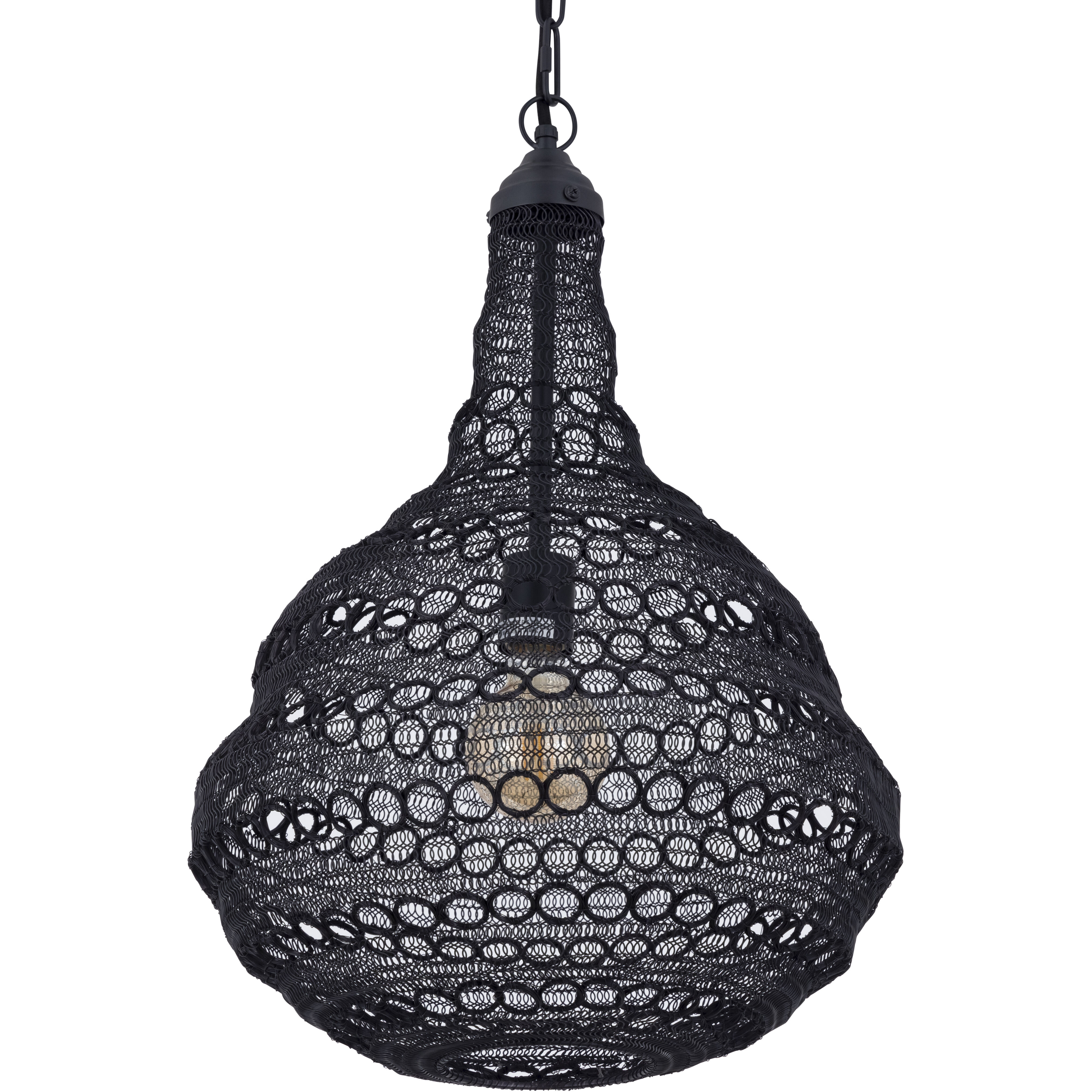 Agra 1 Light 14.5 inch Black Swag Pendant Ceiling Light