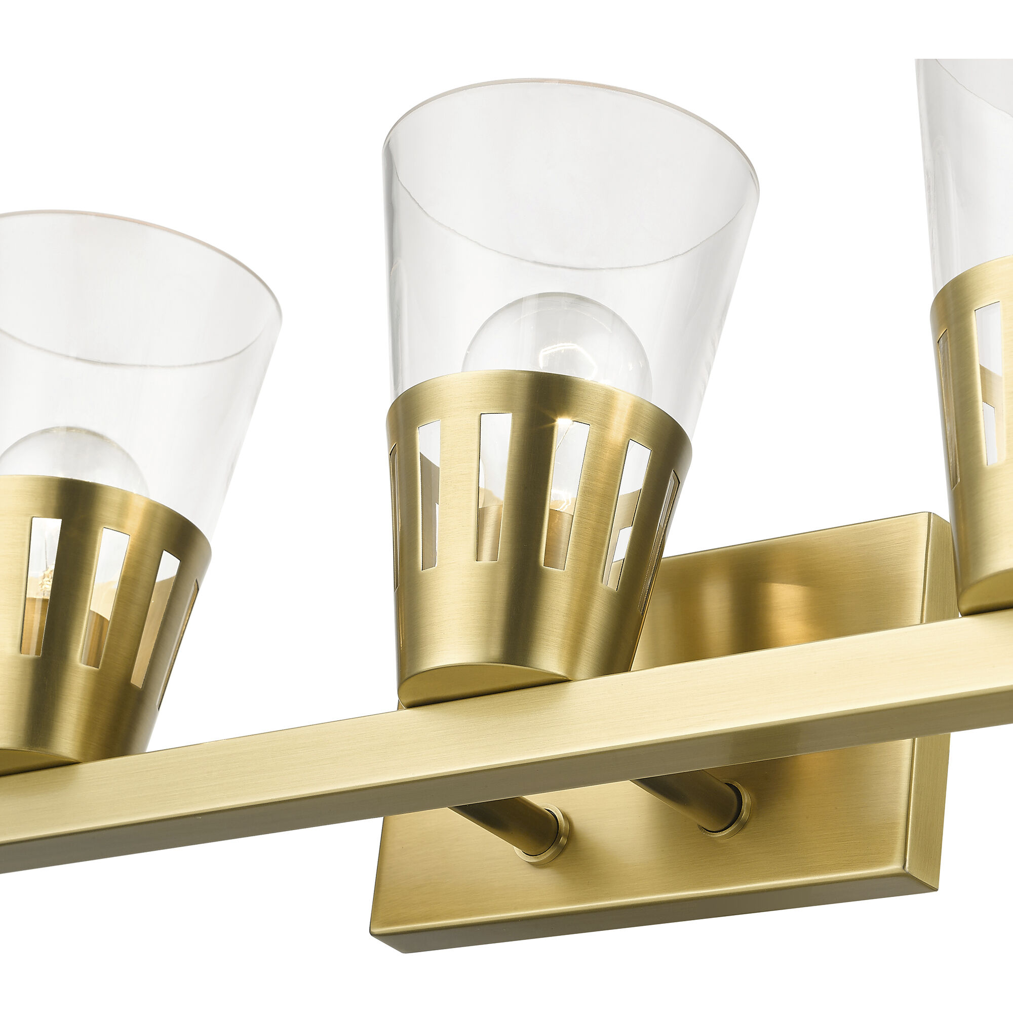 Bennington 5 Light 35.75 inch Natural Brass Large Vanity Sconce Wall Light