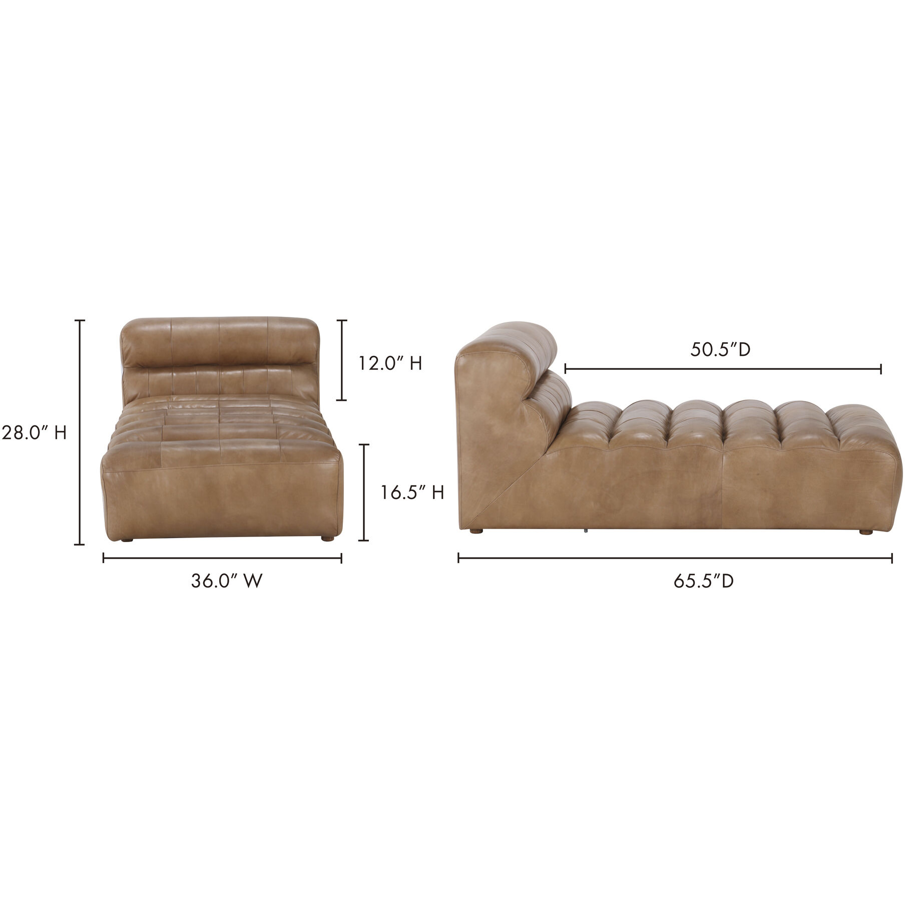 Ramsay Brown Chaise