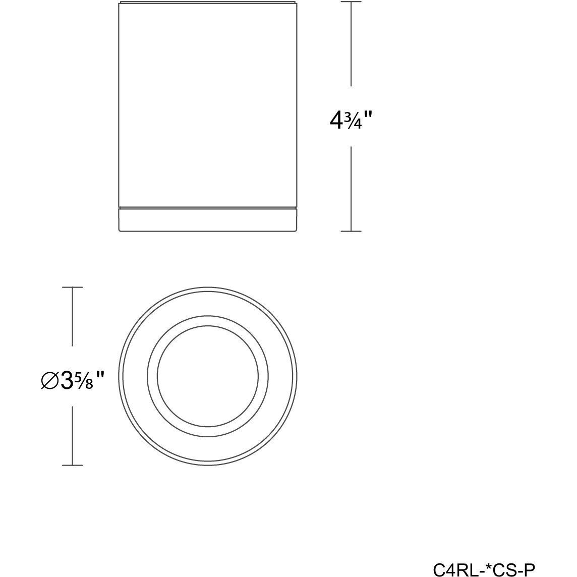 Zoron LED 3.63 inch Arc Black Outdoor Ceiling Lighting