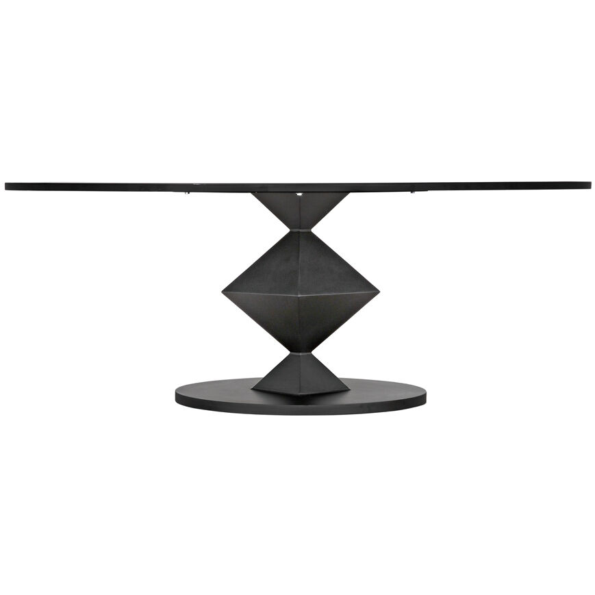 Katana 79 X 49 inch Matte Black Dining Table, Oval