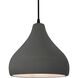 Radiance LED 11.5 inch Gloss Grey and Matte Black Pendant Ceiling Light
