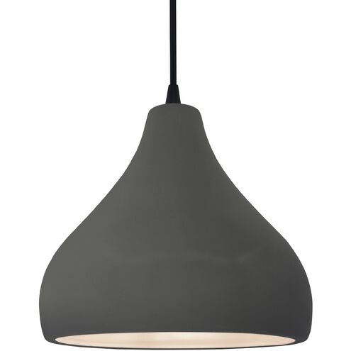 Radiance LED 11.5 inch Gloss Grey and Matte Black Pendant Ceiling Light