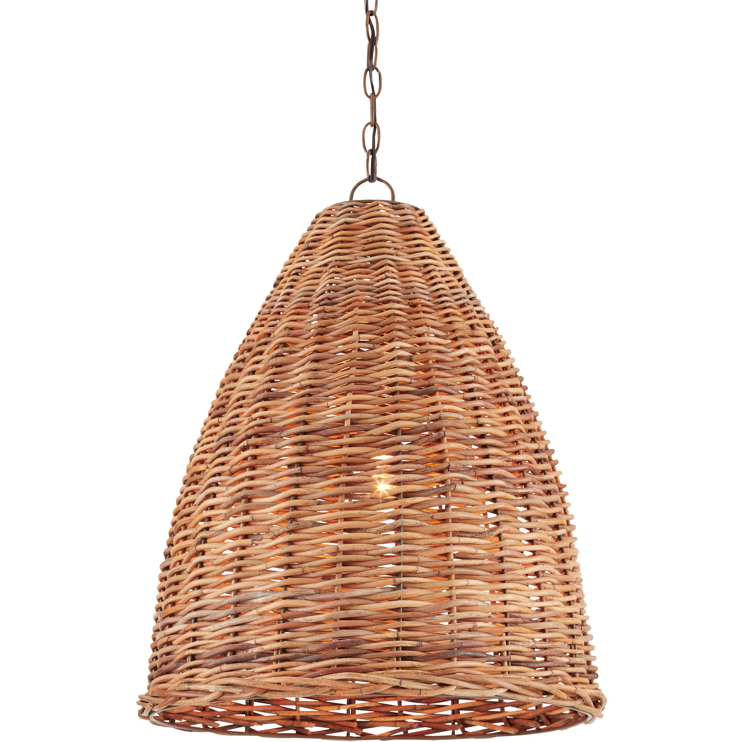 Basket 1 Light 21 inch Natural Pendant Ceiling Light