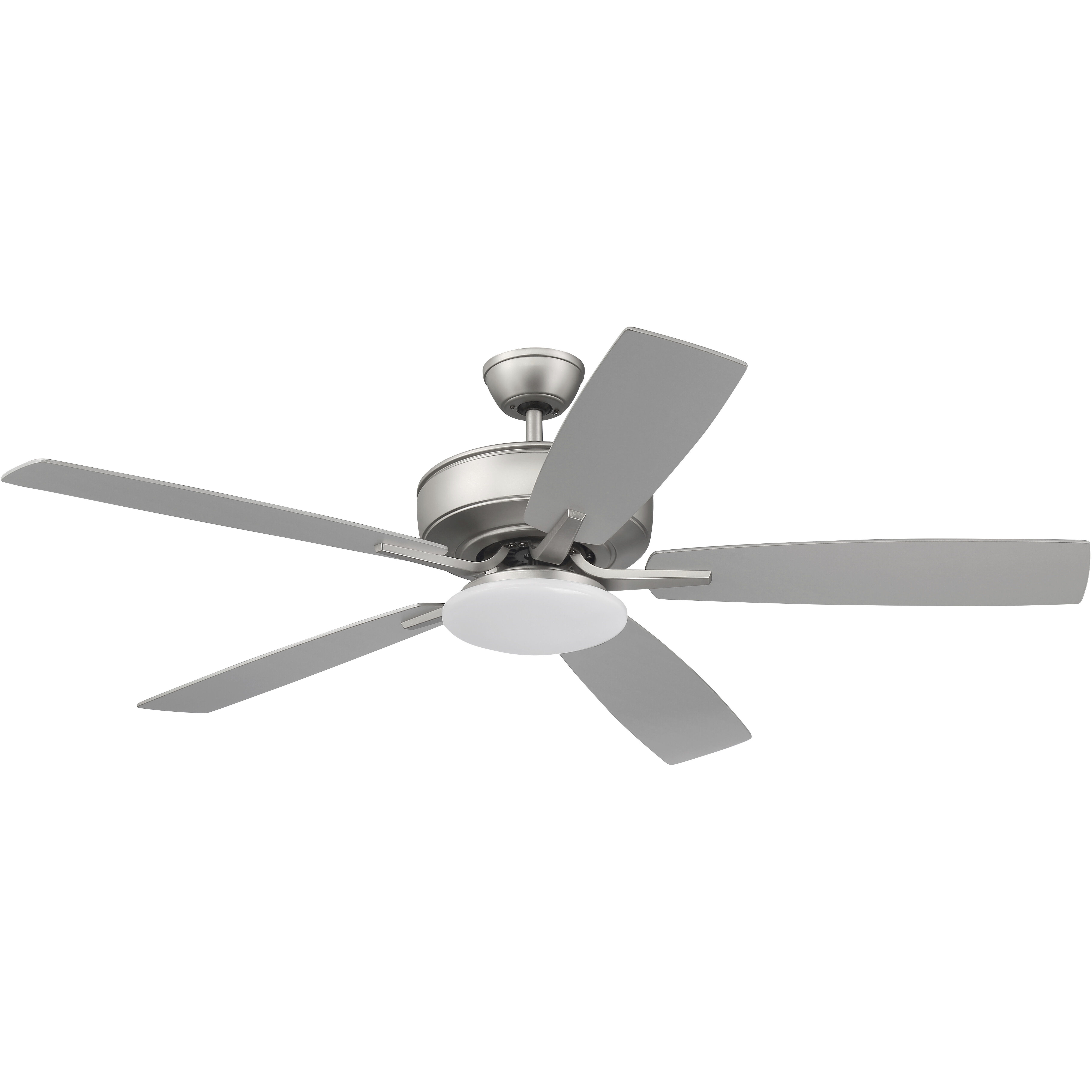 Pro Plus 112 52 inch Brushed Satin Nickel with Brushed Nickel/Greywood Blades Contractor Ceiling Fan, Slim