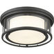 Willow 3 Light 16 inch Bronze Flush Mount Ceiling Light