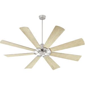 Mod 72 inch Satin Nickel with Weathered Gray Blades Patio Fan