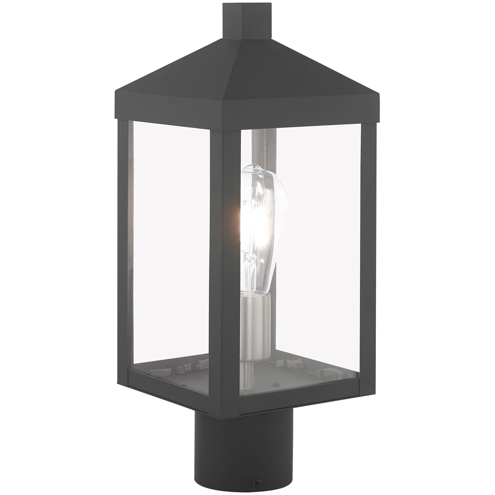 Nyack 1 Light 15 inch Scandinavian Gray Outdoor Post Top Lantern
