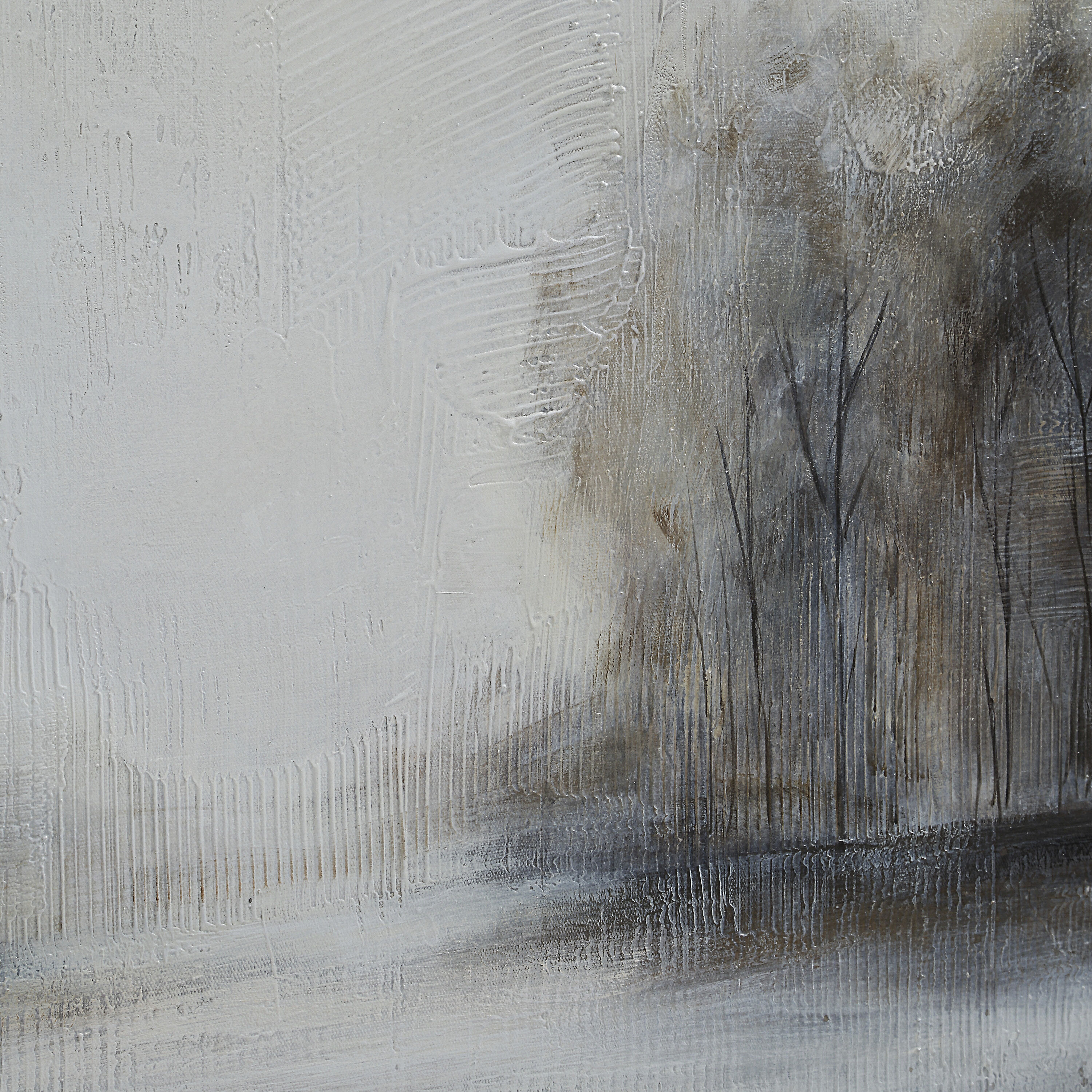 Country White and Grey and Beige and Blue Canvas Art