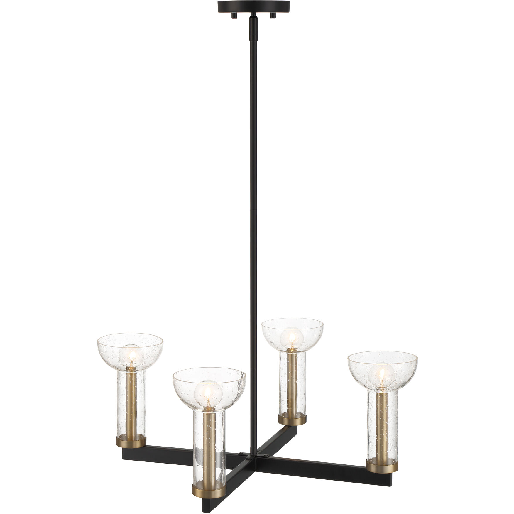 Nova 4 Light 25 inch Matte Black Chandelier Ceiling Light