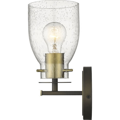 Shelby 1 Light 5 inch Oil Rubbed Bronze and Antique Brass Vanity Light Wall Light