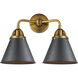 Nouveau 2 Appalachian 2 Light 16 inch Brushed Brass Bath Vanity Light Wall Light in Matte Black