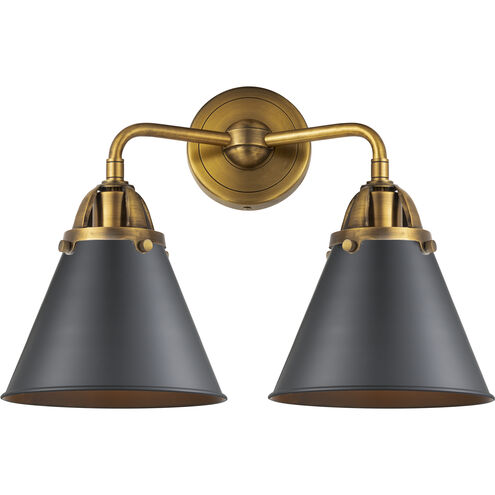 Nouveau 2 Appalachian 2 Light 16 inch Brushed Brass Bath Vanity Light Wall Light in Matte Black