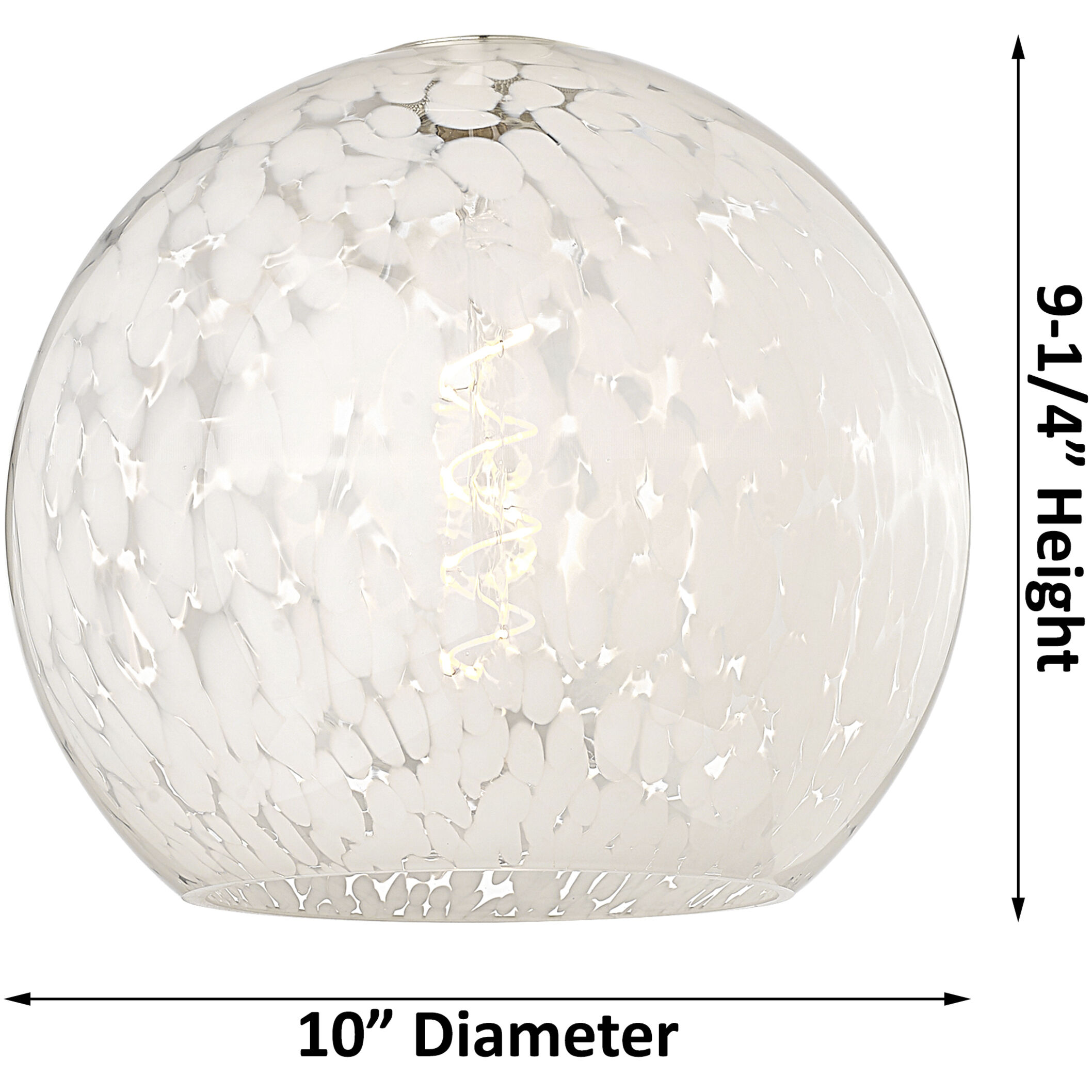 Edison White Mouchette 1 Light 10 inch Brushed Satin Nickel Cord Hung Mini Pendant Ceiling Light