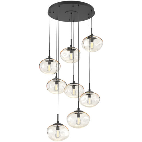 Nova Incandescent 8 Light Matte Black Chandelier Ceiling Light, Round Multi-Port