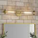 Cylora 2 Light 22.75 inch Vintage Brass Bathroom Vanity Light Bar Wall Light
