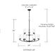 Dixon 9 Light 28 inch Matte Black Chandelier Ceiling Light