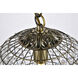 Earlene 1 Light 12 inch Antique Bronze and Clear Pendant Ceiling Light