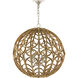 Cape Verde 4 Light 24.5 inch Silver Leaf Orb Chandelier Ceiling Light