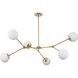 Haas 6 Light 50 inch Brushed Bronze Chandelier Ceiling Light, Design Series