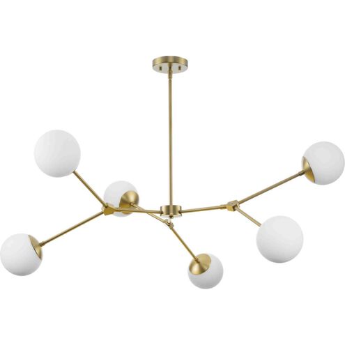 Haas 6 Light 50 inch Brushed Bronze Chandelier Ceiling Light, Design Series