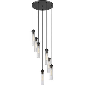 Beau 7 Light 18 inch Matte Black Chandelier Ceiling Light