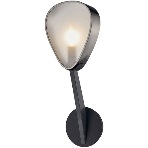 Allisio 1 Light 6.25 inch Carbide Black And Black Chrome Wall Sconce Wall Light