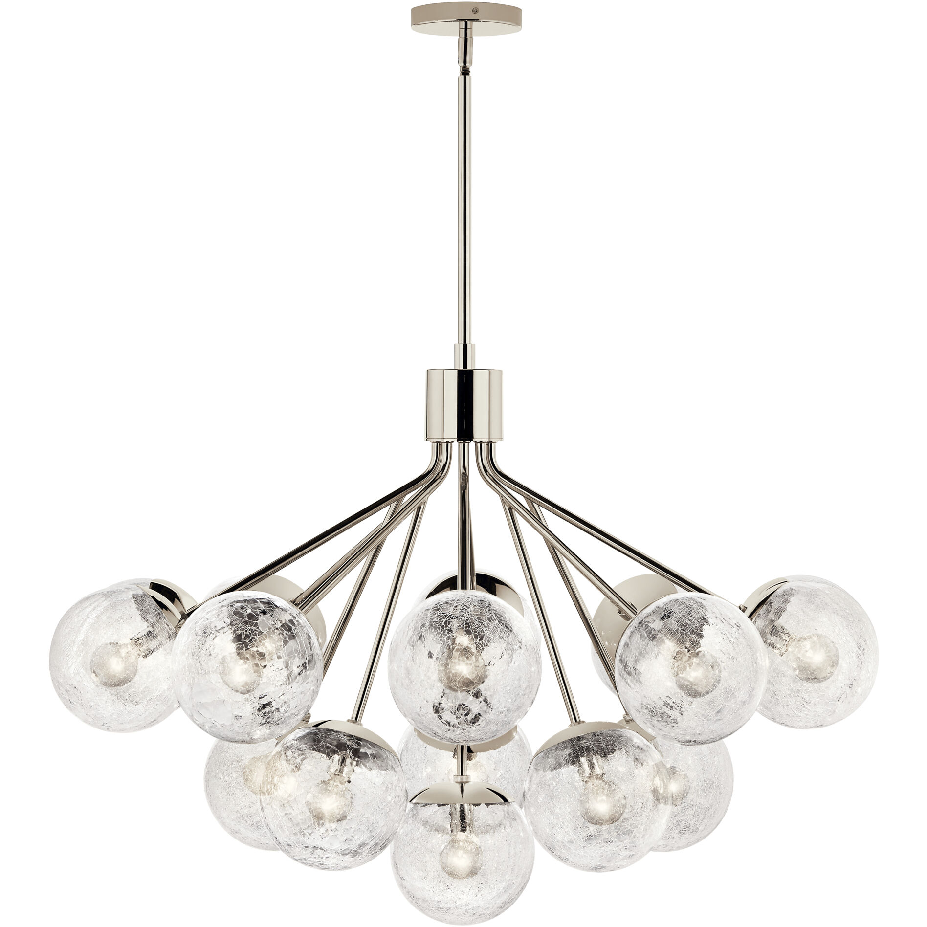 Silvarious 16 Light Polished Nickel Chandelier/Semi Flush Ceiling Light