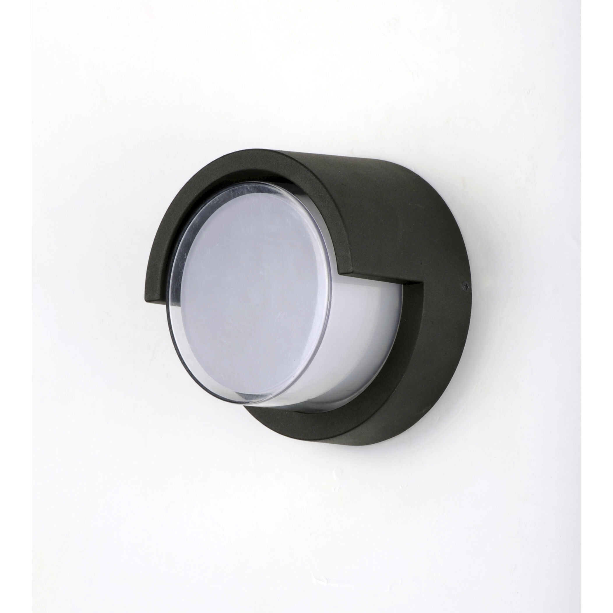 Eyebrow LED 7 inch Black Outdoor Wall Mount