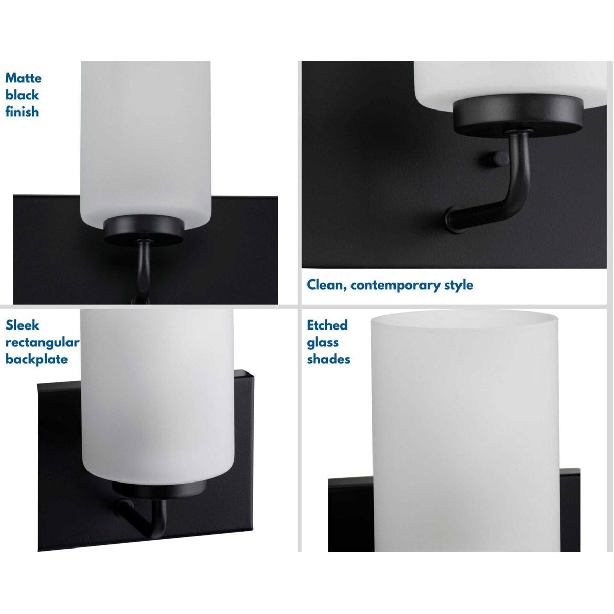 Merry 3 Light 24 inch Matte Black Bath Vanity Light Wall Light