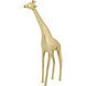 Brass Giraffe 14 X 2.5 inch Sculpture