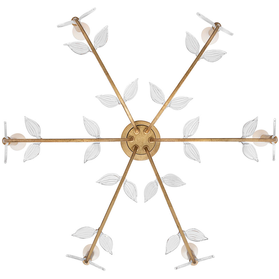 Aliso 6 Light 30 inch Distressed Brass Chandelier Ceiling Light