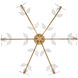 Aliso 6 Light 30 inch Distressed Brass Chandelier Ceiling Light