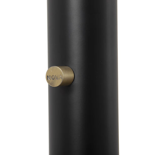 Culver 90 inch 60.00 watt Weathered Brass and Black Arc Floor Lamp Portable Light