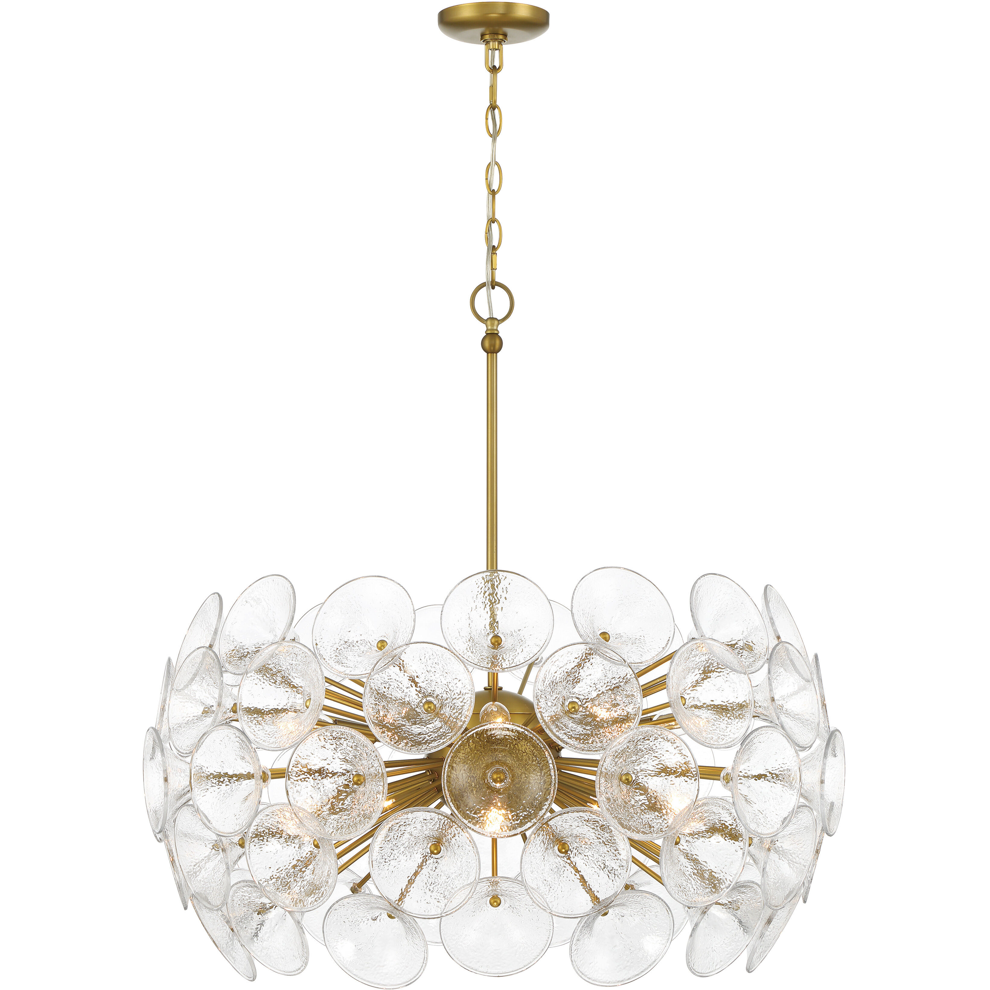 Winter 10 Light 30 inch Soft Brass Pendant Ceiling Light