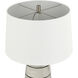 Ansley 30 inch 150.00 watt White with Black and Satin Nickel Table Lamp Portable Light