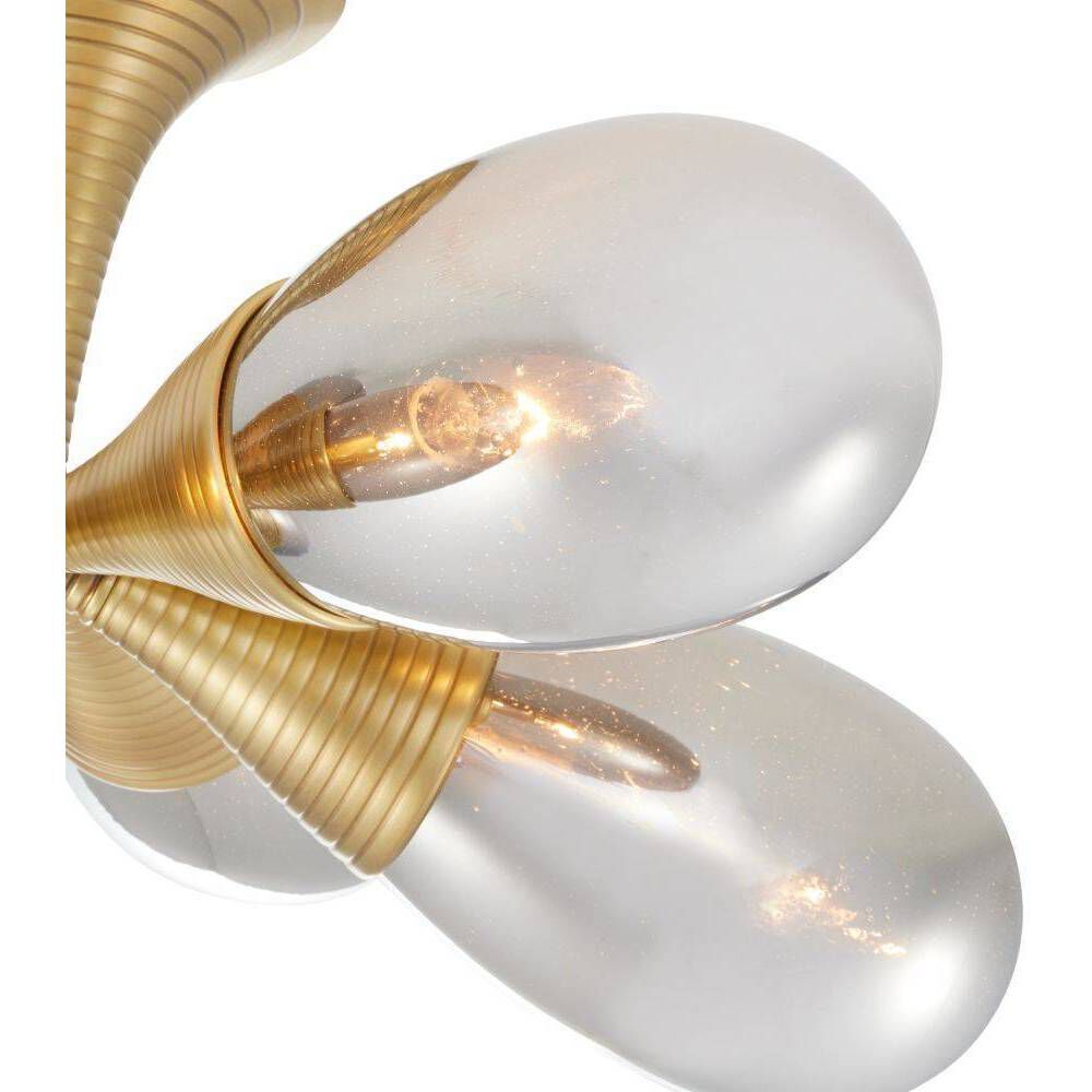 Giselle 6 Light 24 inch Antique Brass Flush Mount Ceiling Light