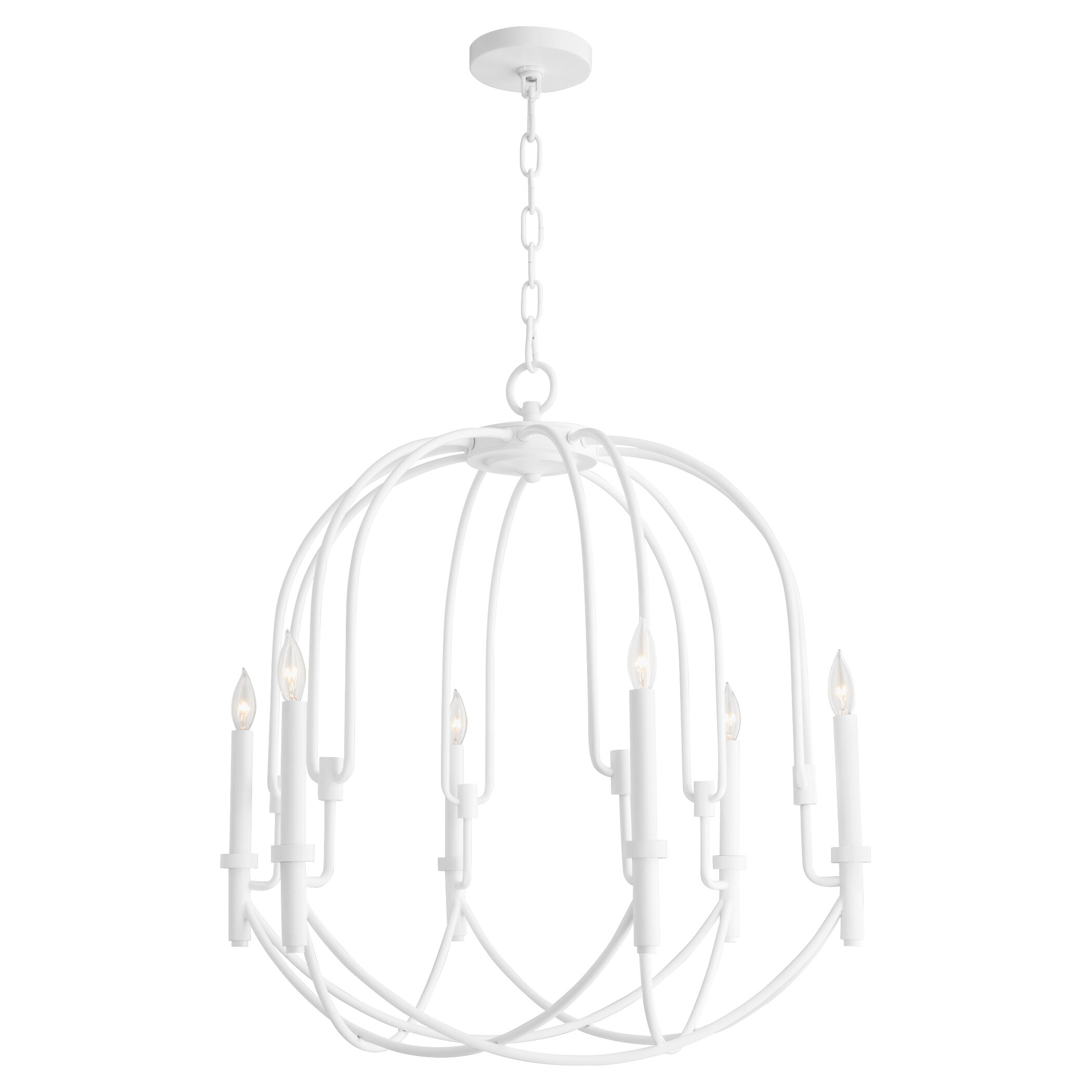 Linari 6 Light 26 inch Studio White Pendant Ceiling Light