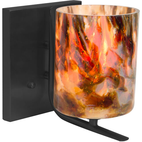 Lava 1 Light 5.88 inch Black Vanity Light Wall Light