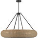 Gaia 6 Light 40 inch Matte Black Pendant Ceiling Light