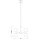 Artemis 6 Light 18 inch Modern Gold Chandelier Ceiling Light