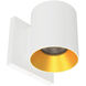 Zoron LED 4.25 inch White and Gold Outdoor Wall Lighting in White/Gold