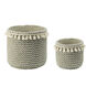 Round Sage Green Outdoor Planter