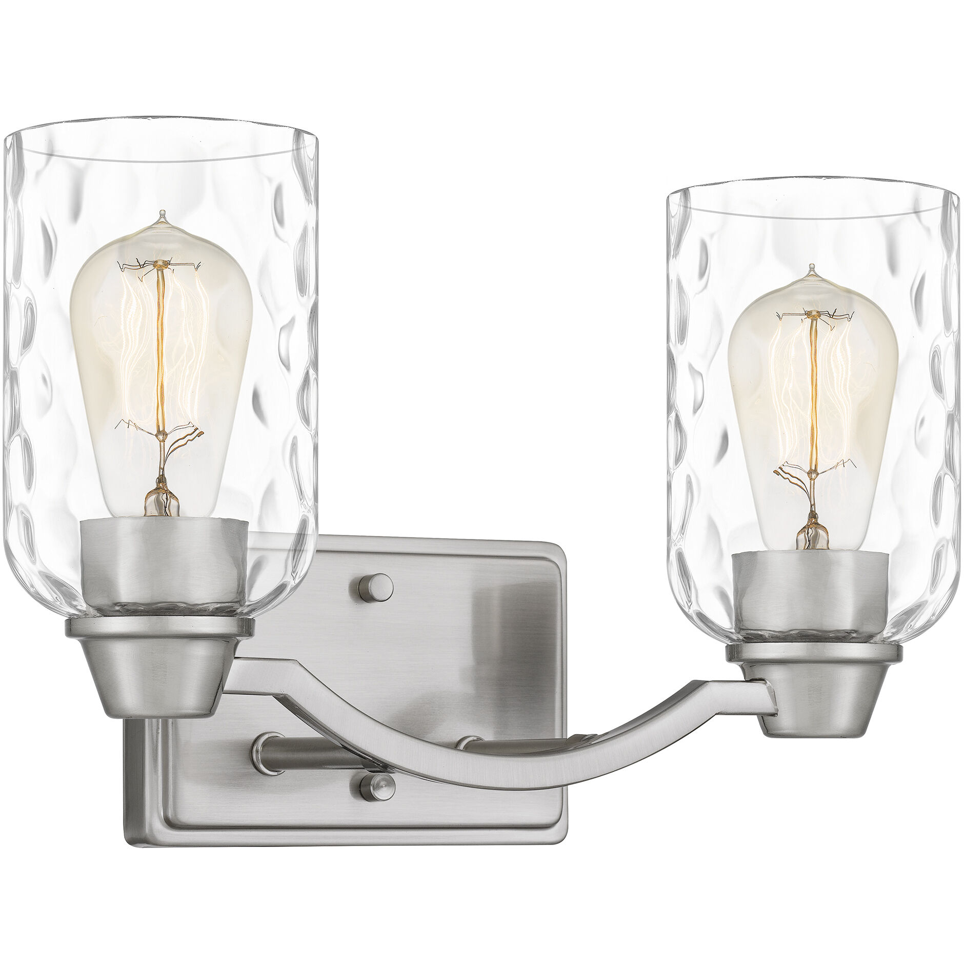 Acacia 2 Light 14 inch Brushed Nickel Bath Light Wall Light, Medium