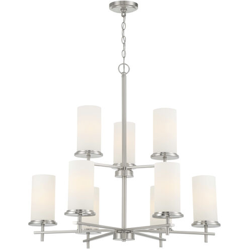 Haisley 9 Light 32 inch Brushed Nickel Chandelier Ceiling Light