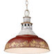 Kinsley Pendant Ceiling Light in Antique Red, Large