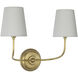 Thomas O'Brien Vendome Cordless Double Sconce Wall Light