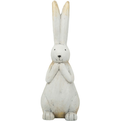Anita White and Gold Statue